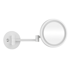Miroir grossissant éclairant à fixer avec bras articulé