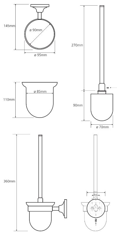 Porte goupillon à fixer – Image 2