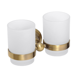 Porte verre double à fixer